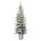 7.5ft. Pre-Lit Flocked Arctic Fir Pencil Artificial Christmas Tree, Warm White LED Lights
